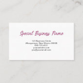 Custom Oval Foto Frische Pasta machen Visitenkarte (Rückseite)