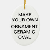 Custom Oval Porcelain Christmas Tree Ornament (Vorne)