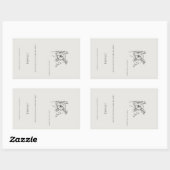 Custom Owl Ex Libris| Dark Academia  Rechteckiger Aufkleber (Blatt)