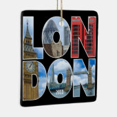Custom Own Foto London Europe City Typografie Keramikornament (Rechts)