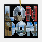 Custom Own Foto London Europe City Typografie Keramikornament (Vorderseite)