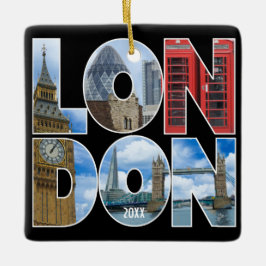 Custom Own Foto London Europe City Typografie Keramikornament