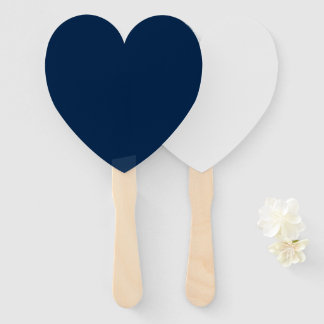 Custom Oxford Blue Heart Fans - Bulk Ready Fächer
