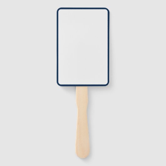 Custom Oxford Blue Rectangle Fans Fächer (Rückseite)