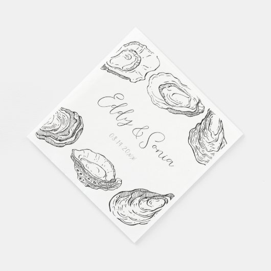 Custom Oyster Party Napkins Serviette (Ecke)