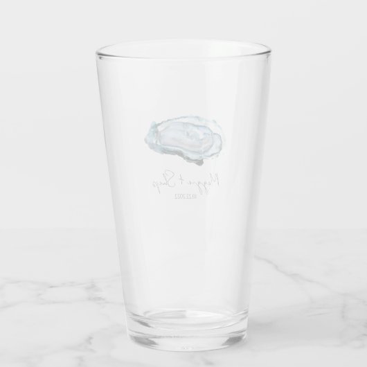 Custom Oyster Pint Glasses Glas (Rückseite)