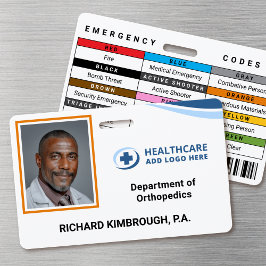 Custom PA Hospital Employee Photo ID Badge Ausweis