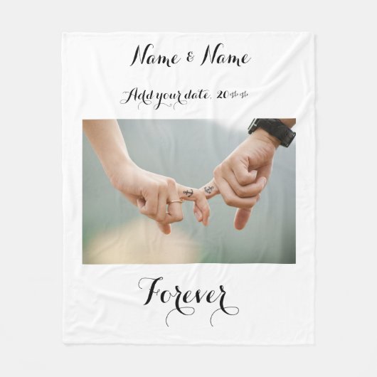 Custom Paares Foto Blanket Fleecedecke (Vorderseite)