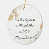 Custom Paares Ornament, Personalisierte Weihnachte Keramik Ornament (Links)