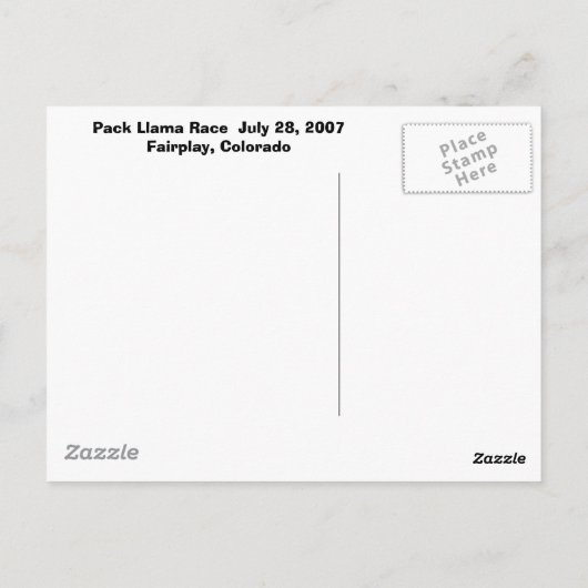 Custom Pack Llama Postkarte (Rückseite)