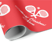 Custom padel sport Christmas wrapping paper Geschenkpapier (Rolleneckpunkt)