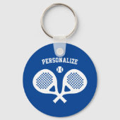 Custom padel tennis sport racket metal keychain schlüsselanhänger (Vorderseite)