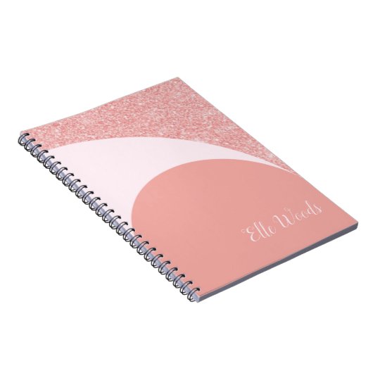 Custom Pageant Workbook - Rose Gold Glitz Notizblock (Rechte Seite)