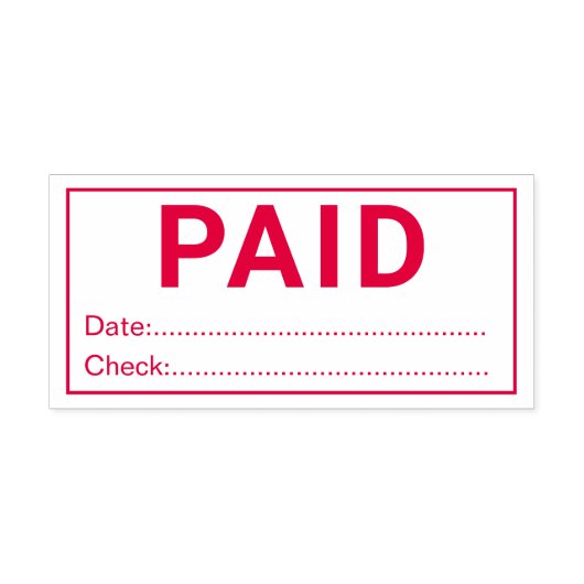 Custom Paid With Date And Check Office Permastempel (Design)