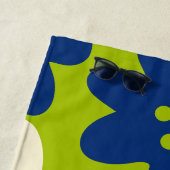 Custom Paint Blue und Green Blume Bachelorette Strandtuch (Beispiel)