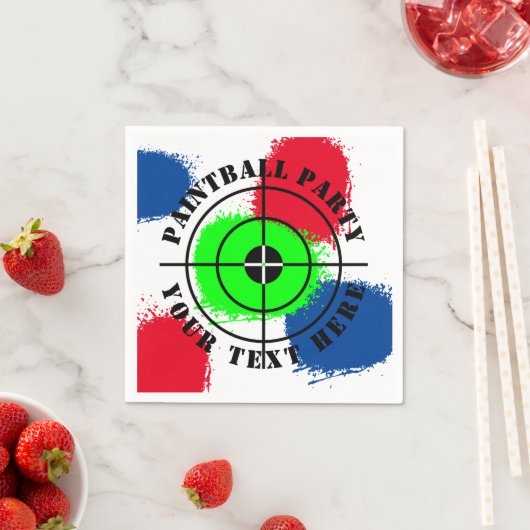 Custom Paintball Birthday Party Spritzer Serviette (Beispiel)