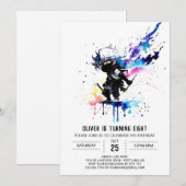 Custom Painted Ninja Boy Digital Geburtstag Einladung (Vorne/Hinten)