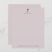 Custom Pale Lilac Hummingbird Stationspapier (Vorne/Hinten)