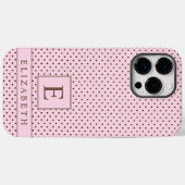 Custom Pale Pastell Pink Brown Polka Dot Case-Mate iPhone Hülle (Rückseite (Horizontal))