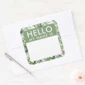 Custom Palm Leaf Hallo mein Name ist Aufkleber (Umschlag)