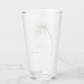 Custom Palm Tree Leben mein bestes Leben Glas (Rückseite)