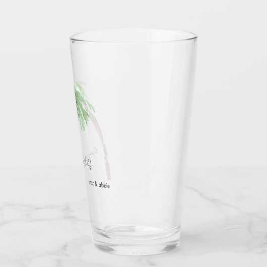 Custom Palm Tree Leben mein bestes Leben Glas (Links)