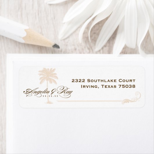 Custom Palm Tree Wedding Logo (Insitu)
