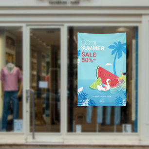 Custom PalmTree End of Season Sale Business Ads Banner