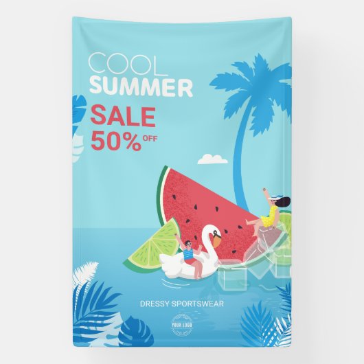 Custom PalmTree End of Season Sale Business Ads Banner (Vertikal)