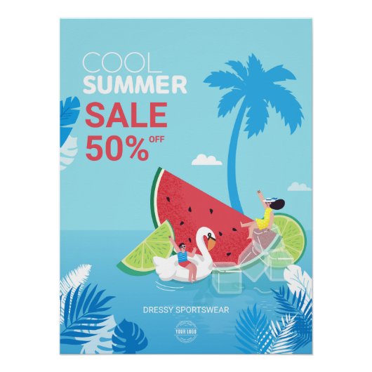 Custom PalmTree Saisonale Business Ads Poster (Vorderseite)