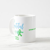 Custom Pankreas Transplantation Grüne Schleife Kaffeetasse (Vorderseite Links)