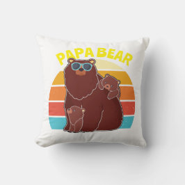 Custom Papa Bären Vater Kinder Namen Vintag Niedli Kissen