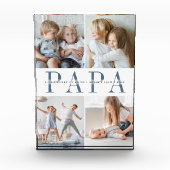 Custom Papa Grandchildren Fotoblock (Vorderseite)