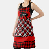 Custom Papa Mama Bear auf Red Black Buffalo Karos Schürze (InSitu)