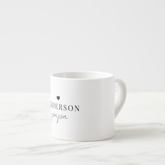 Custom Papa | Personalisiertes neues Opfergeschenk Espressotasse (Vorderseite Rechts)