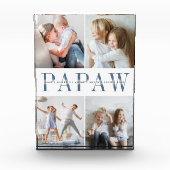 Custom Papaw Grandchildren Fotoblock (Vorderseite)