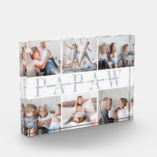 Custom Papaw Grandchildren Fotoblock (Links)