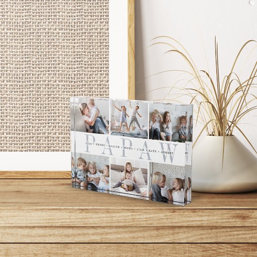 Custom Papaw Grandchildren Fotoblock