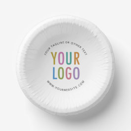 Custom Paper Bowls Company Logo Printed Disposable Pappteller