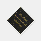 Custom Paper Napkins Black and Gold Serviette (Ecke)