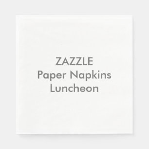 Custom Paper Napkins WHITE COCKTAIL Serviette