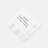 Custom Paper Napkins WHITE COCKTAIL Serviette (Ecke)