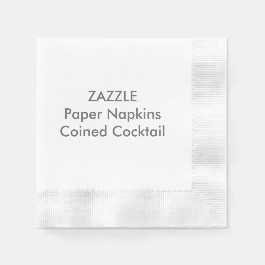 Custom Paper Napkins WHITE COCKTAIL Serviette (Vorderseite)