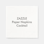 Custom Paper Napkins WHITE COCKTAIL Serviette (Vorderseite)