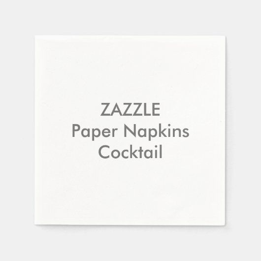 Custom Paper Napkins WHITE COCKTAIL Serviette (Vorderseite)