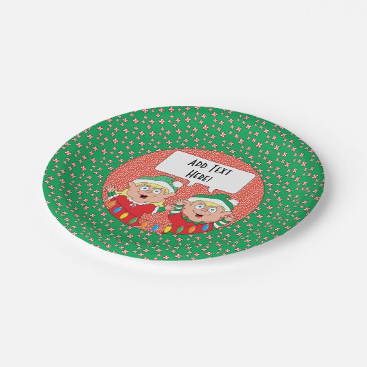 Custom Paper Tellers Weihnachten Pappteller (Schrägansicht)