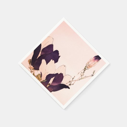 CUSTOM PAPIER NAPKINS JAPANESE IRIS SERVIETTE (Ecke)