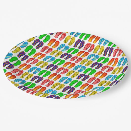 CUSTOM PAPIERTELLER MIT ***FLIP-FLOPS** (Schrägansicht)