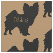 Custom Papillon Dog Fabric Stoff (Nahaufnahme)