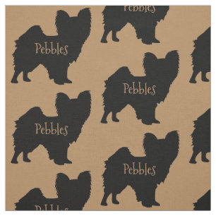Custom Papillon Dog Fabric Stoff